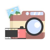 camera photo, picture with cliche illustration vector