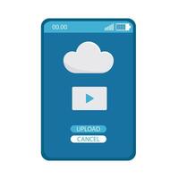 upload video in mobile phone illustration vector