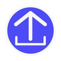 up arrow upload in button illustration vector