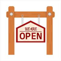 open board hanging illustration vector