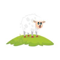 Illustration of sheep in the garden vector