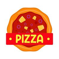 ilustración de pizza vector