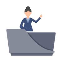 front desk illustration vector