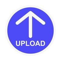 up arrow upload in button illustration vector