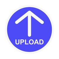 up arrow upload in button illustration vector