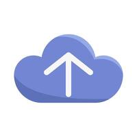 data up arrow upload in cloud illustration vector