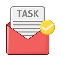 task in mail illustration vector