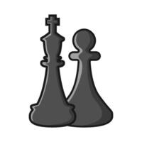 king chess with pawn chess illustration vector