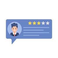 review star with comment customer illustration vector