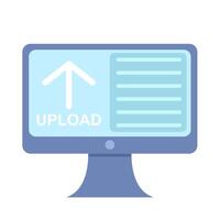 upload file in computer illustration vector