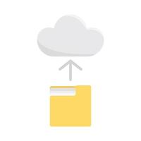 folder with cloud data illustration vector