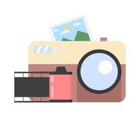 camera photo, picture with cliche illustration vector