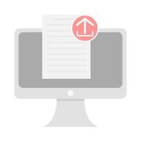 upload file in computer illustration vector