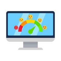 review spin emoji in computer illustration vector