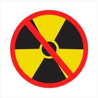 radiation in no sign board illustration vector