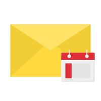 mail with calendar illustration vector