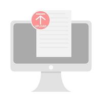 upload file in computer illustration vector