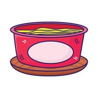 Illustration of instant noodle vector