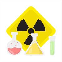 radiation board with potion illustration vector