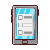 tarea lista en móvil teléfono ilustración vector