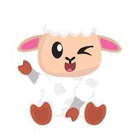 Illustration of cute sheep vector