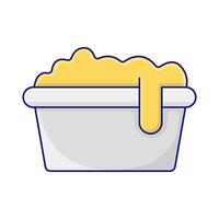 cereal in bowl illustration vector