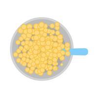 cereal in bowl illustration vector