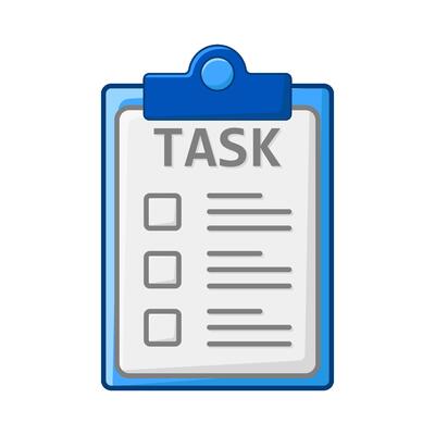 task list in clipboard illustration