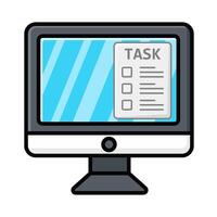 task list in computer illustration vector