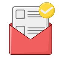 task in mail illustration vector