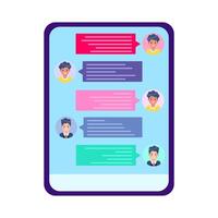 customer comment in tab illustration vector