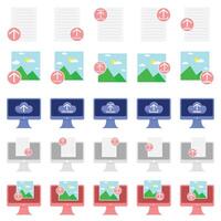 upload pack illustration vector