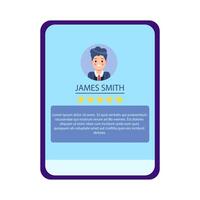 review star with comment customer in tab illustration vector