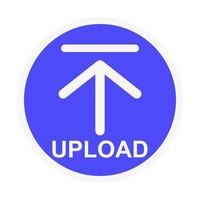 up arrow upload in button illustration vector