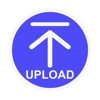 up arrow upload in button illustration vector