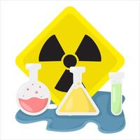 radiation board, potion with water  radiation illustration vector