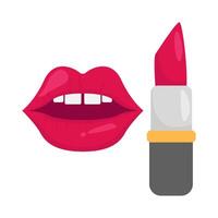 labios mujer con lápiz labial ilustración vector