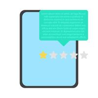 review star with comment in tab illustration vector