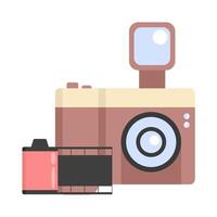 camera photo with cliche illustration vector