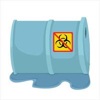 drum no radiation with radiation water illustration vector