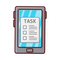 task list in mobile phone illustration vector