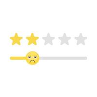 review star with emoji illustration vector