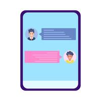 customer comment in tab illustration vector