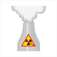 radiation in chimney with smoke illustration vector