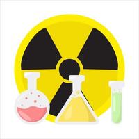 radiation board with potion illustration vector