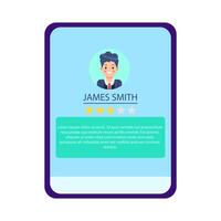 review star with comment customer in tab illustration vector