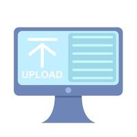 upload file in computer illustration vector