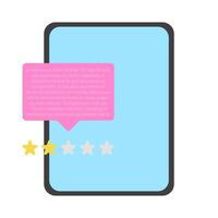 review star with comment in tab illustration vector