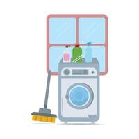 Illustration of washing machine vector