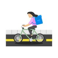 people ride bicycles illustration vector